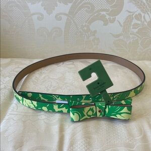 Kate Spade Green and Yellow Patterned Belt sz XL